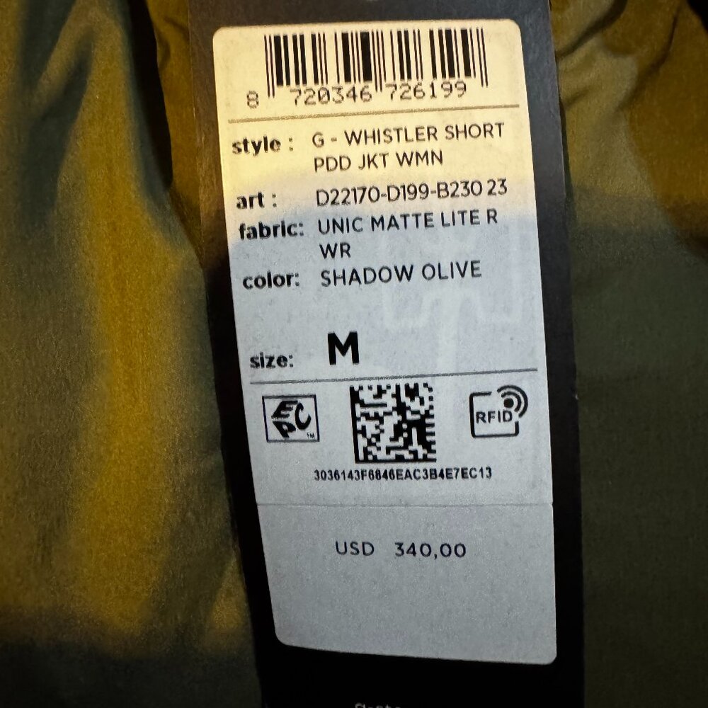 G Star Short Whistler Padded Jacket / Size Medium / MSRP $340 / NWT - Picture 2 of 6
